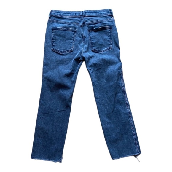 Free People Girlfriend Straight Leg Jeans in Washed Black - Picture 8 of 9